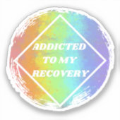 回復に中毒 – NA麻薬匿名 シール (正面)