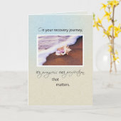 回復に関するシェルビーチの進行勇気付けられる カード (黄色い花)