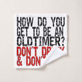 回復の古いタイマーのジョーク ウォッシュタオル