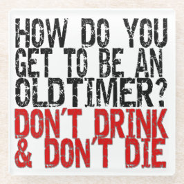 回復の古いタイマーのジョーク ガラスコースター