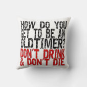 回復の古いタイマーのジョーク クッション (裏面)