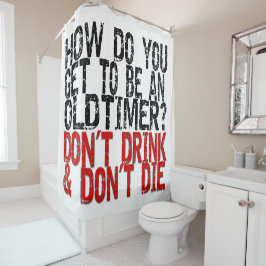 回復の古いタイマーのジョーク シャワーカーテン