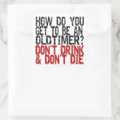 回復の古いタイマーのジョーク スクエアシール (バッグ)