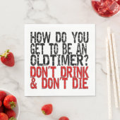 回復の古いタイマーのジョーク スタンダードランチョンナプキン (インサイチュ)