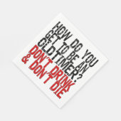 回復の古いタイマーのジョーク スタンダードランチョンナプキン (角)