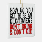 回復の古いタイマーのジョーク セラミックオーナメント (右)