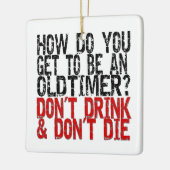 回復の古いタイマーのジョーク セラミックオーナメント (左)