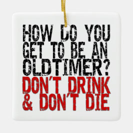 回復の古いタイマーのジョーク セラミックオーナメント