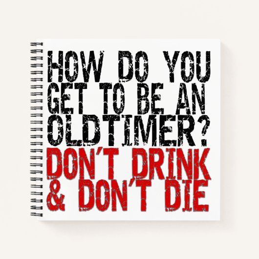 回復の古いタイマーのジョーク ノートブック (正面)