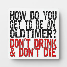 回復の古いタイマーのジョーク フォトプラーク