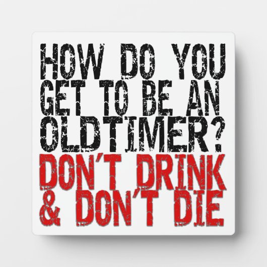 回復の古いタイマーのジョーク フォトプラーク (正面)