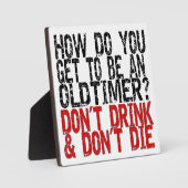 回復の古いタイマーのジョーク フォトプラーク (正面)