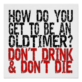 回復の古いタイマーのジョーク ポスター