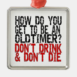 回復の古いタイマーのジョーク メタルオーナメント