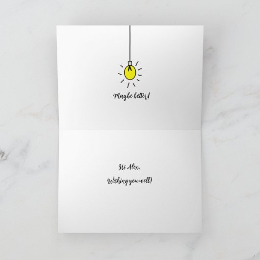 回復の向感じ上Hello Greeting Card カード (内部)