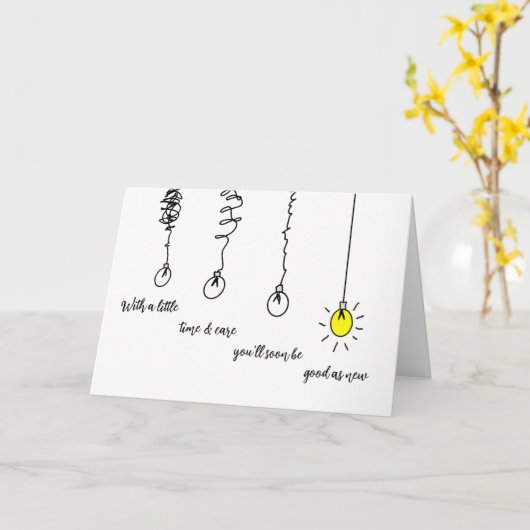 回復の向感じ上Hello Greeting Card カード (黄色い花)