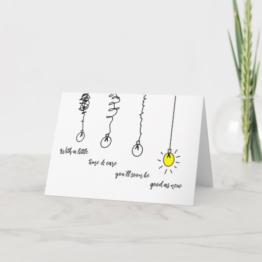 回復の向感じ上Hello Greeting Card カード (正面)