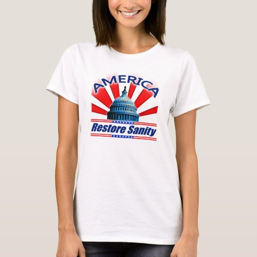 回復の正気アメリカ Tシャツ (正面)
