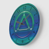 回復の汚れ地味な時計 ラージ壁時計 (傾斜)