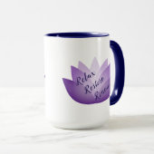 回復を更新します紫色のはすの花をリラックスして下さい マグカップ (正面右)