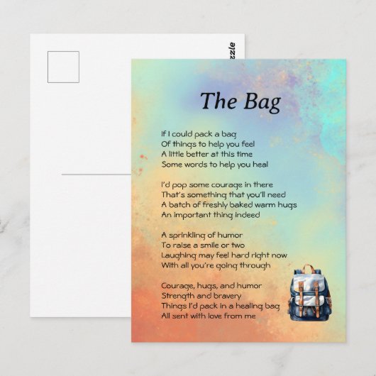 回復を願う詩 ポストカード (正面/裏面)