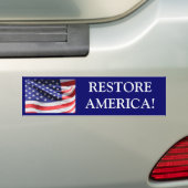 回復アメリカ! バンパーステッカー (車上)