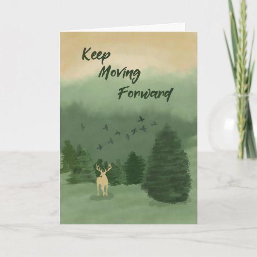 回復サポート緑の景観鹿エバーグリーン カード (正面)