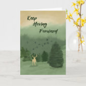 回復サポート緑の景観鹿エバーグリーン カード (黄色い花)