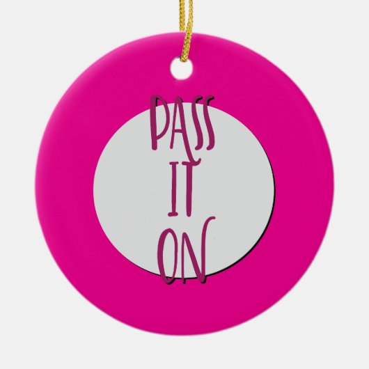 回復スローガンに載せる セラミックオーナメント (正面)