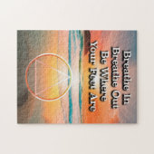 回復スローガンの日の出を吸い込む ジグソーパズル (横)