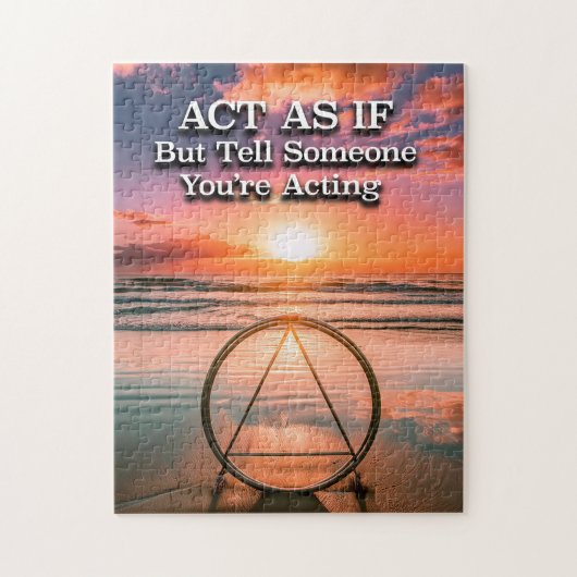 回復スローガンの日の出 Act As If ジグソーパズル (縦)