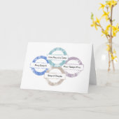 回復スローガンカラフル カード (黄色い花)