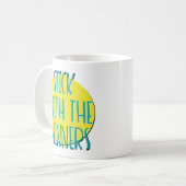 回復スローガンマグカップ Stick With The Winners コーヒーマグカップ (正面左)