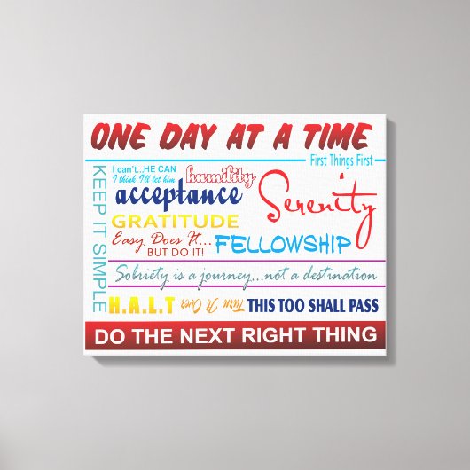 回復スローガン キャンバスプリント (正面)