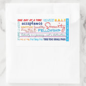 回復スローガン 長方形シール (バッグ)