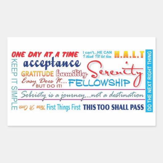 回復スローガン 長方形シール (正面)