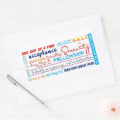 回復スローガン 長方形シール (封筒)