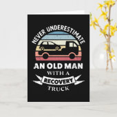 回復トラックを持つ面白いおじいちゃん ギフトパパ カード (黄色い花)