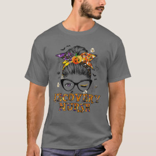 回復ナースハロウィーンMESSYマンヘアーウーマンCMA Tシャツ