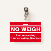 -回復バッジの重量を量らないで下さい バッジ (正面クリップ)