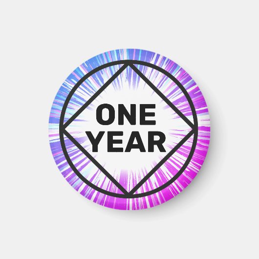 回復パーソナライズされたギフト任意の日月の色 マグネット (正面)