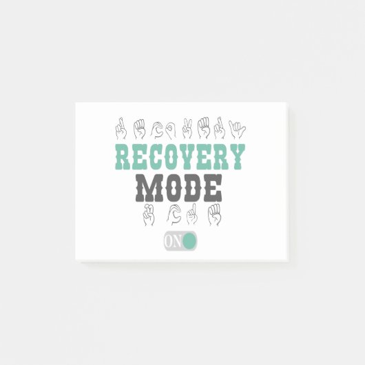 回復モードがGet Well Soon Lower Sign Language ポストイット (正面)