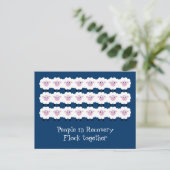 回復中の人が一緒にハガキを集める ポストカード (スタンド正面)