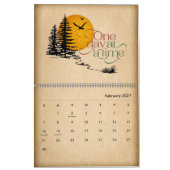 回復引用文、感動的なスローガン、12のステップ カレンダー (2月 2027)