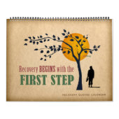 回復引用文、感動的なスローガン、12のステップ カレンダー (カバー)