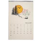 回復引用文、感動的なスローガン、12のステップ カレンダー (2月 2027)