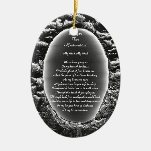回復祈りの言葉 セラミックオーナメント (正面)