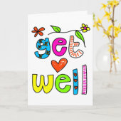 回復祝いカード カード (黄色い花)