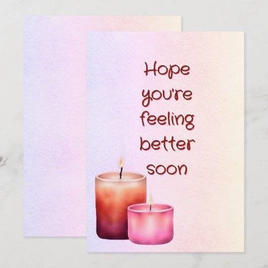 回復祝いカード 招待状 (正面/裏面)