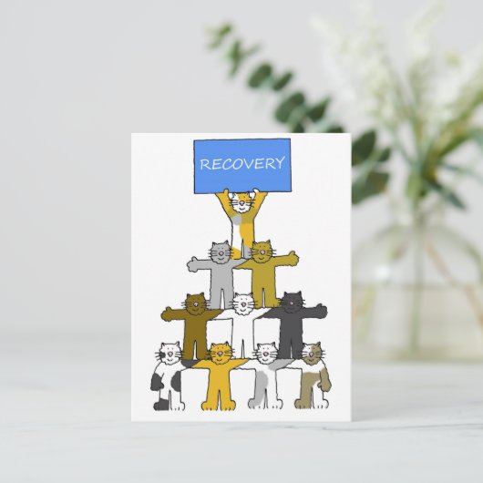 回復祝猫 ポストカード (スタンド正面)
